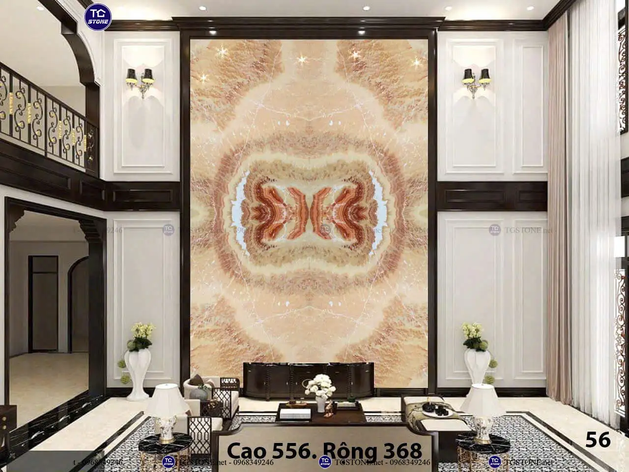 Đá Thông Tầng Xuyên Sáng Đối Xứng 44