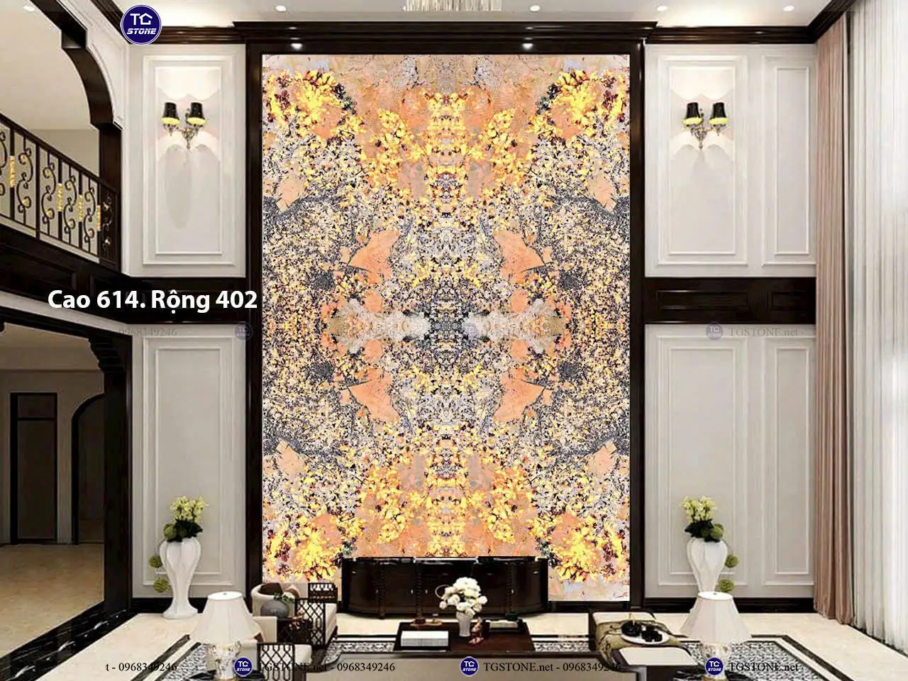 Đá Thông Tầng Xuyên Sáng Đối Xứng 60