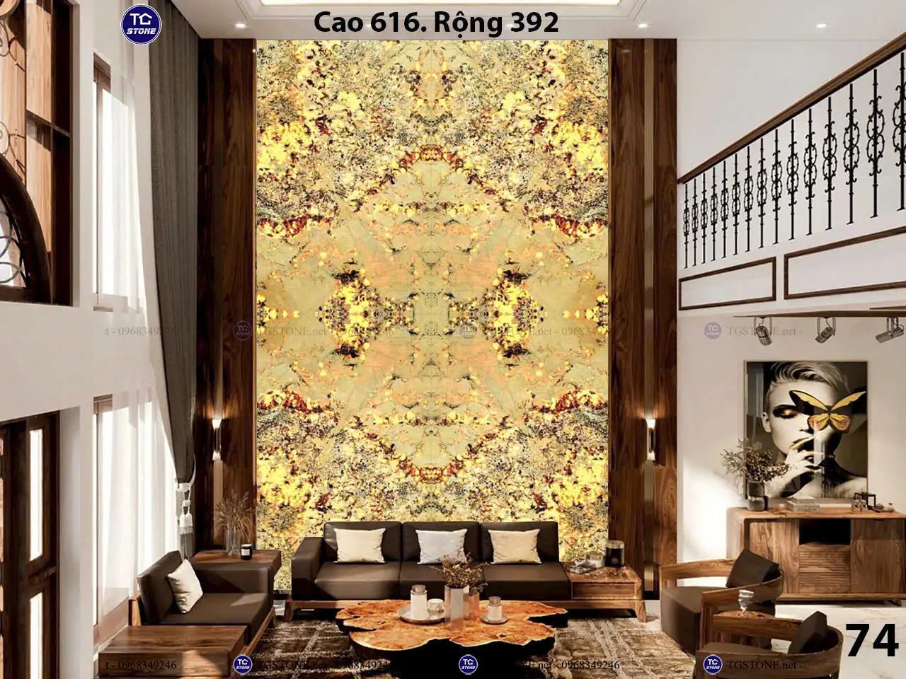 Đá Thông Tầng Xuyên Sáng Đối Xứng 92