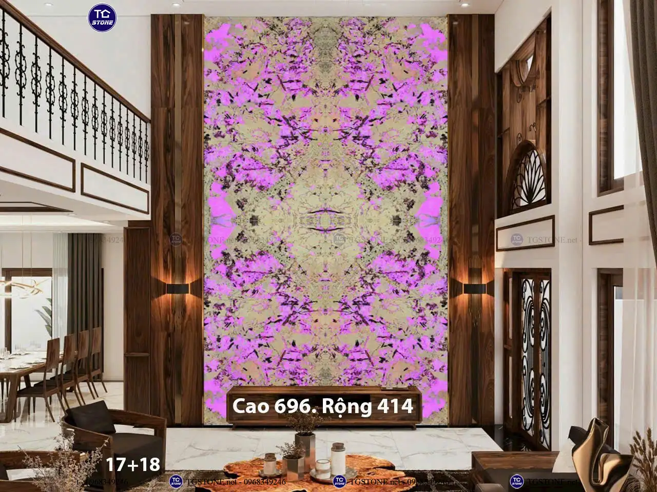 Đá Thông Tầng Xuyên Sáng Đối Xứng 93
