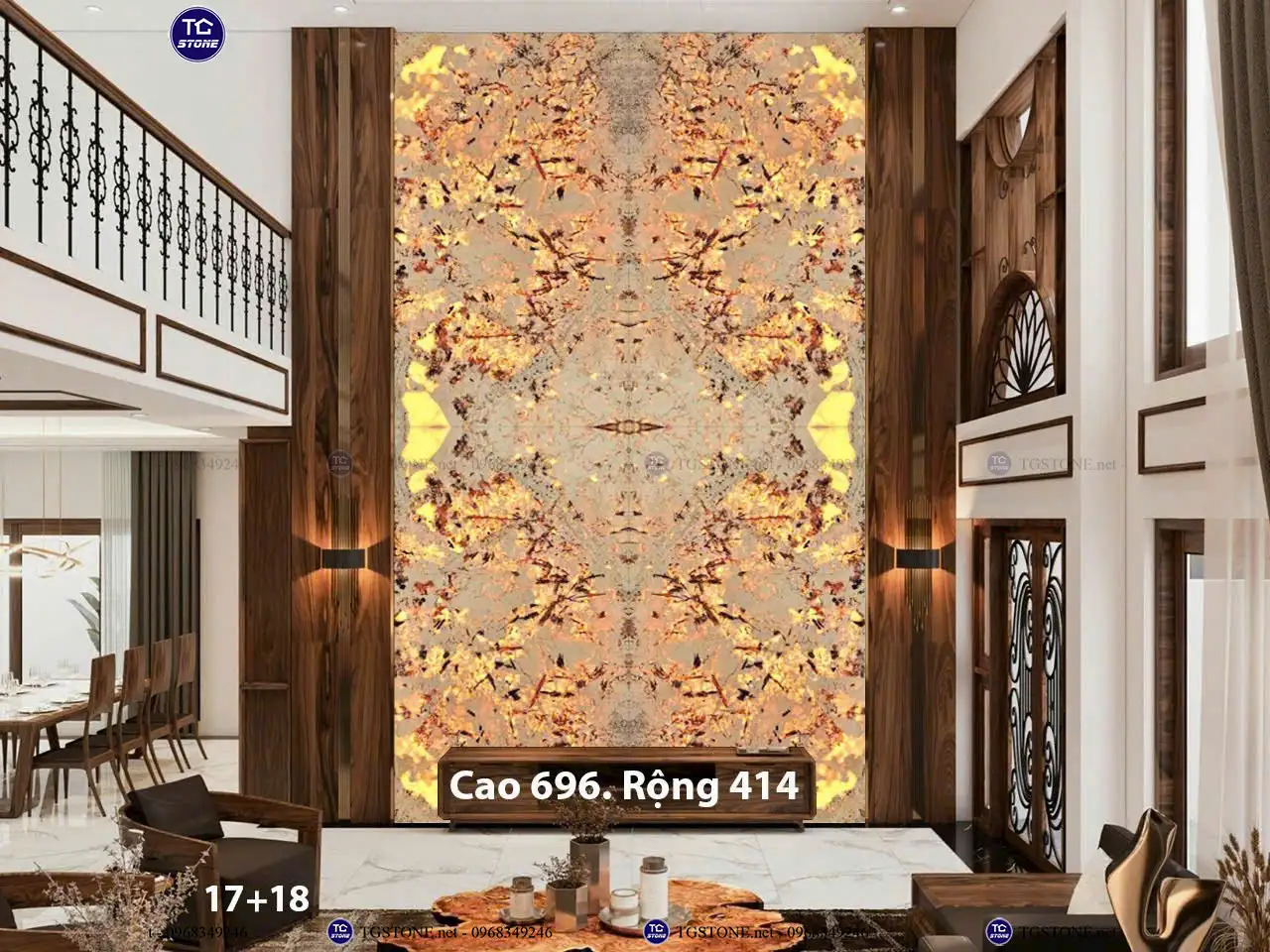 Đá Thông Tầng Xuyên Sáng Đối Xứng 94