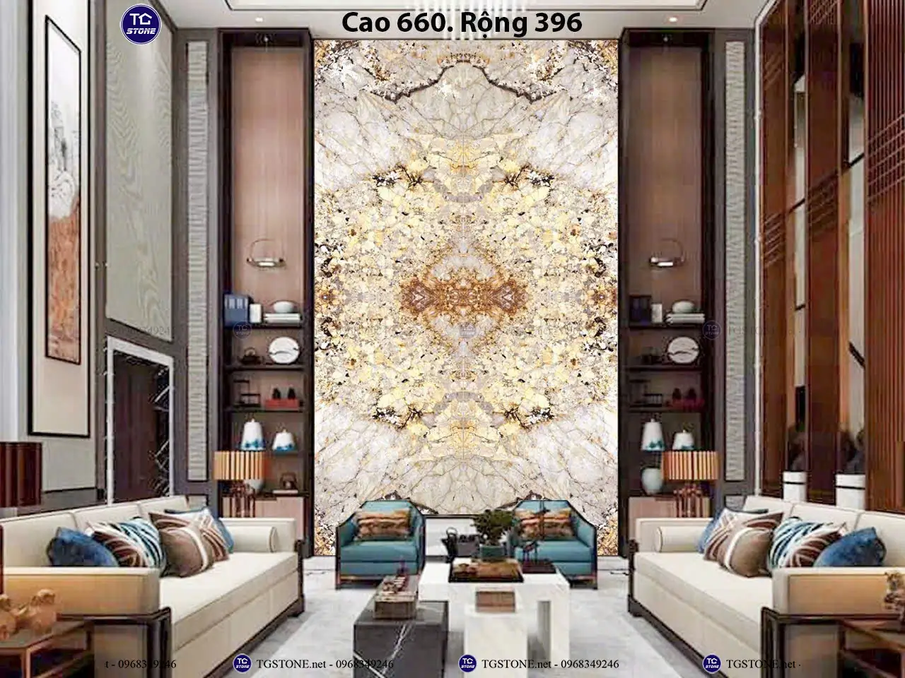 Đá Thông Tầng Xuyên Sáng Đối Xứng 96
