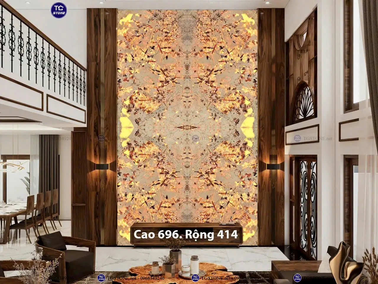 Đá Thông Tầng Xuyên Sáng Đối Xứng 98