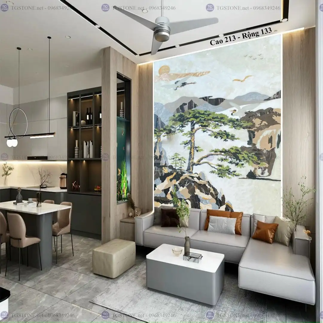 Tranh Đá Hoa Văn Cnc Ốp Tường 24