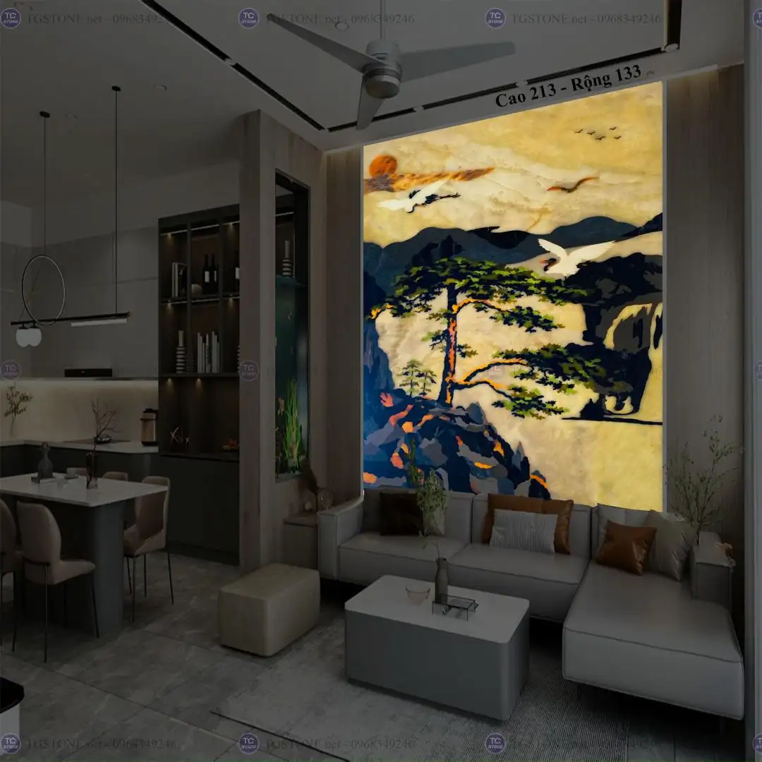 Tranh Đá Hoa Văn Cnc Ốp Tường 26