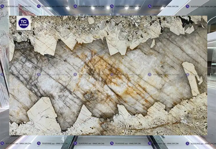 Đá Ốp Lát Tự Nhiên Thạch Anh Patagonia Tourmaline 2