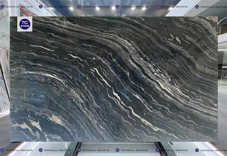 Đá Ốp Lát Tự Nhiên Thạch Anh Silver Brown Wave