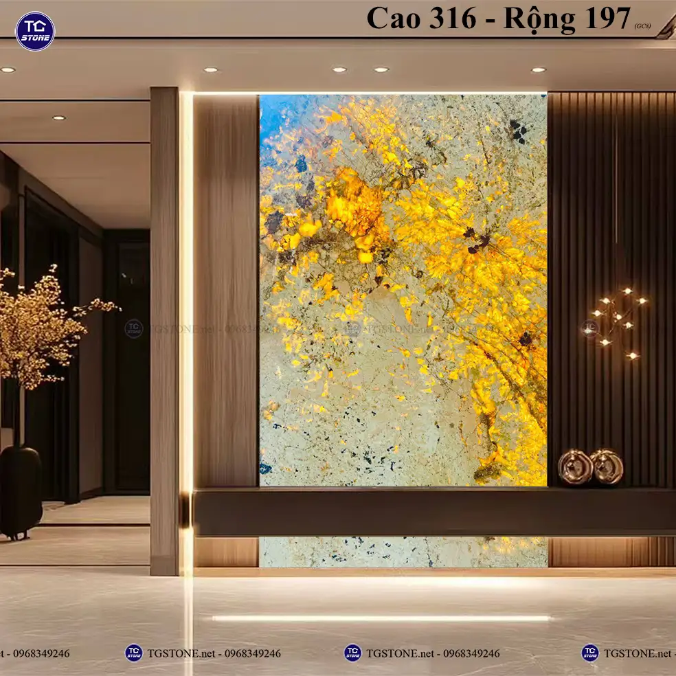 Đá Tự Nhiên Xuyên Sáng Thạch Anh Ốp Tường 3