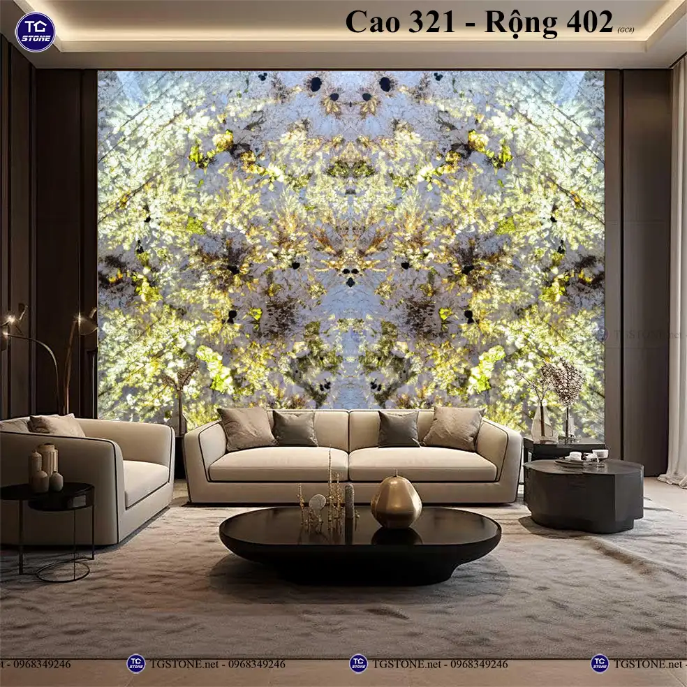 Đá Tự Nhiên Xuyên Sáng Thạch Anh Ốp Tường 45