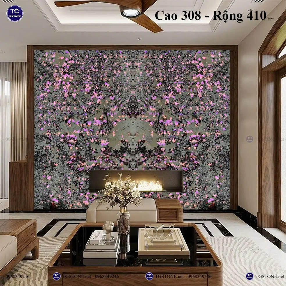 Đá Tự Nhiên Xuyên Sáng Phòng Khách 20