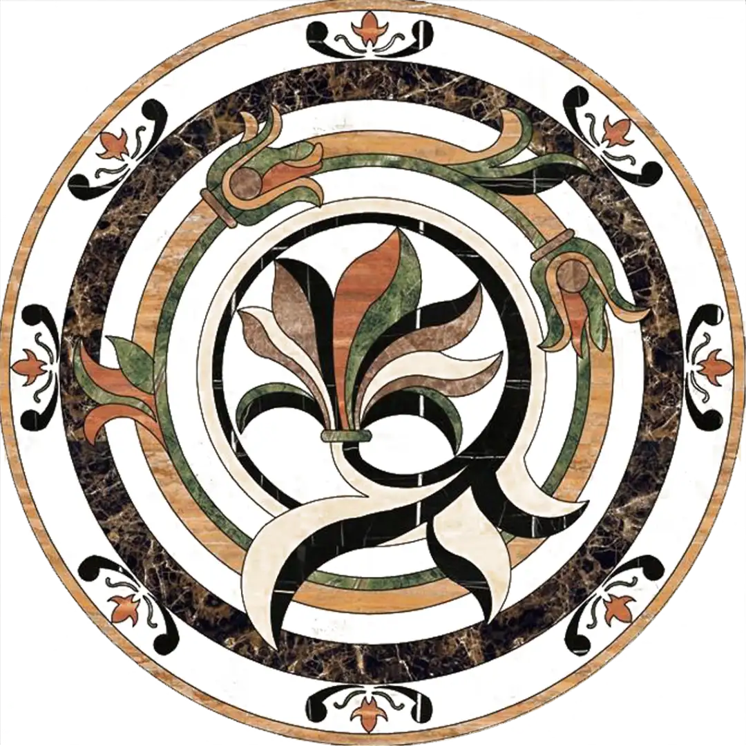 Sàn Đá Hoa Văn Hình Tròn 18