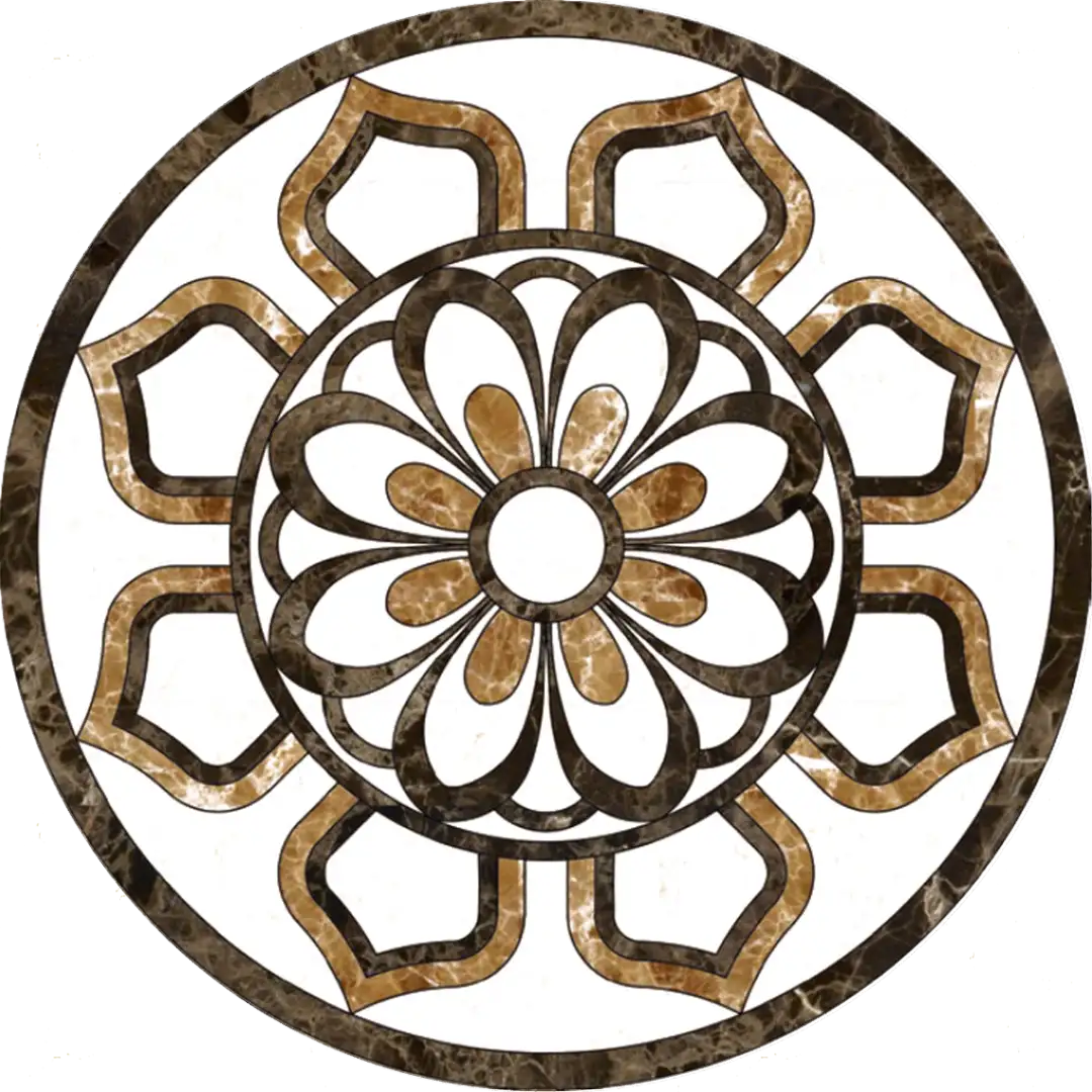 Sàn Đá Hoa Văn Hình Tròn 40