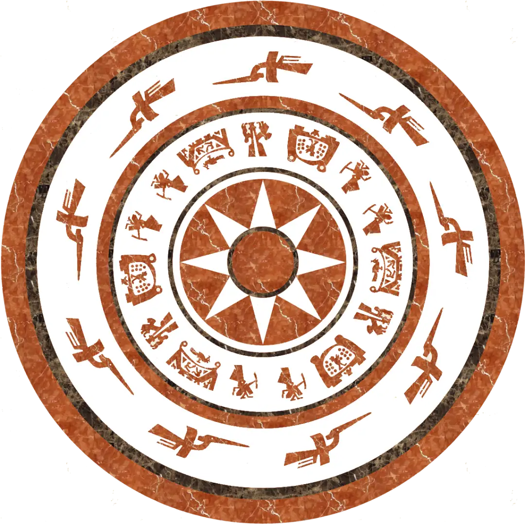 Sàn Đá Hoa Văn Hình Tròn 48
