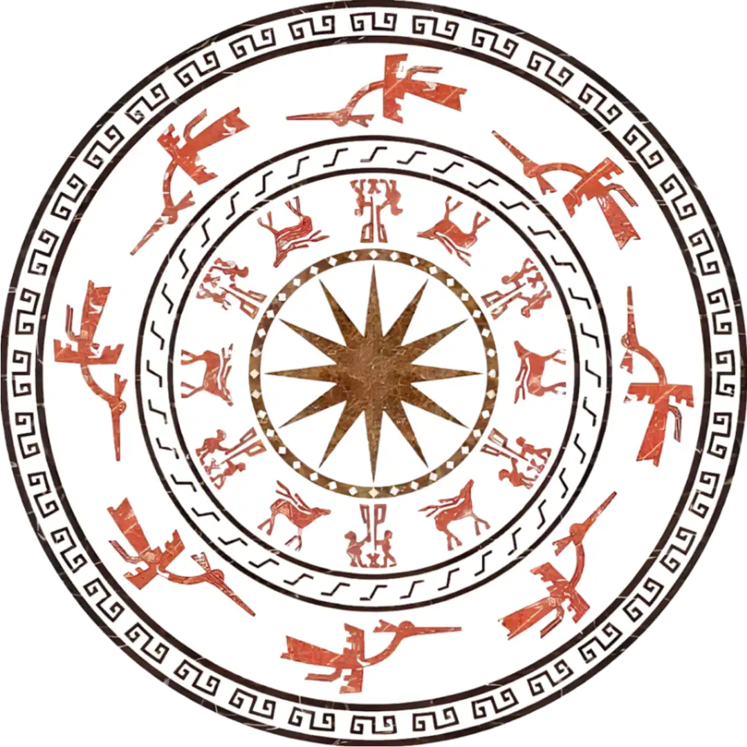 Sàn Đá Hoa Văn Hình Tròn 51