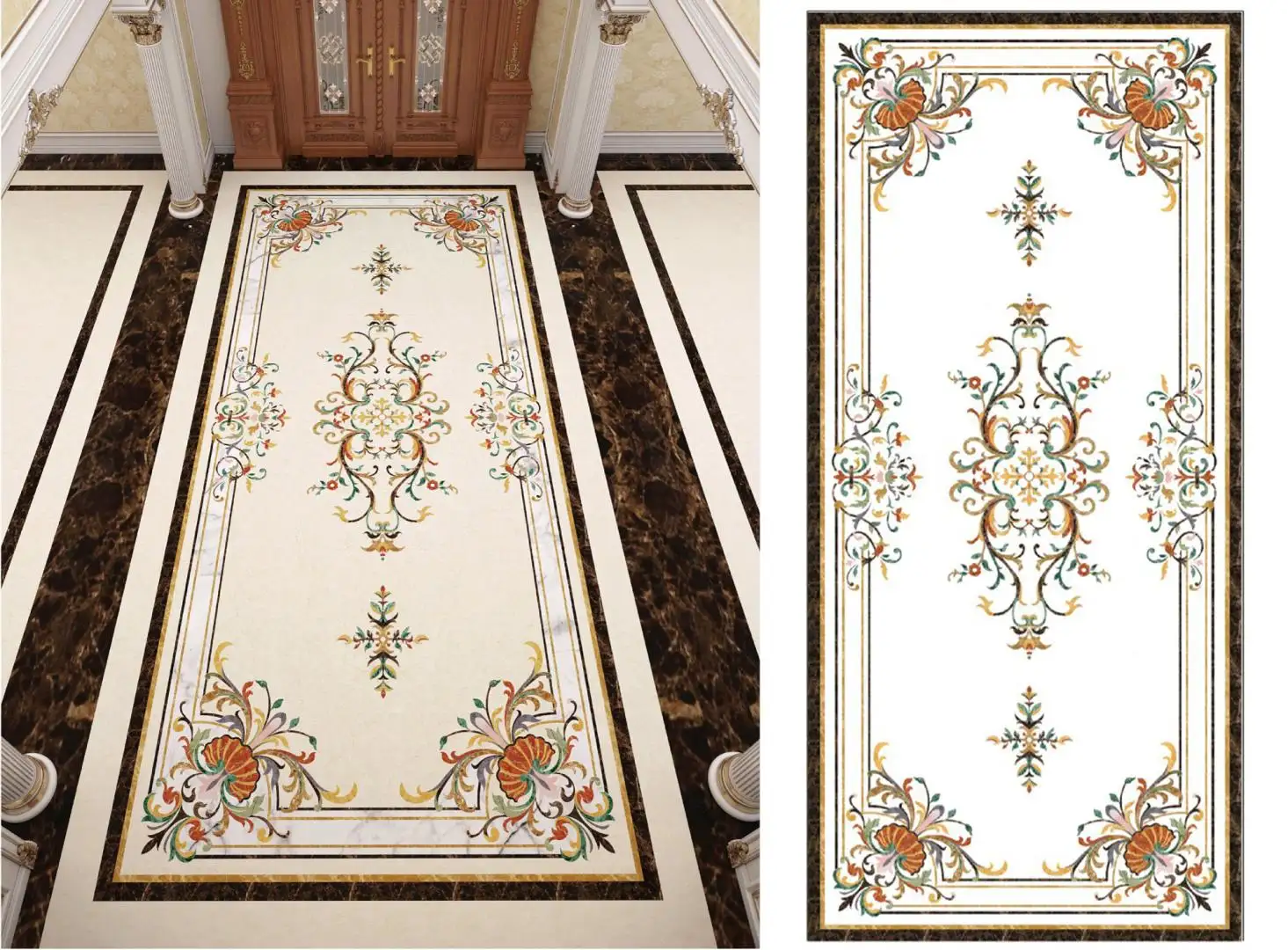 Sàn Đá Tự Nhiên Hoa Văn Cnc 6