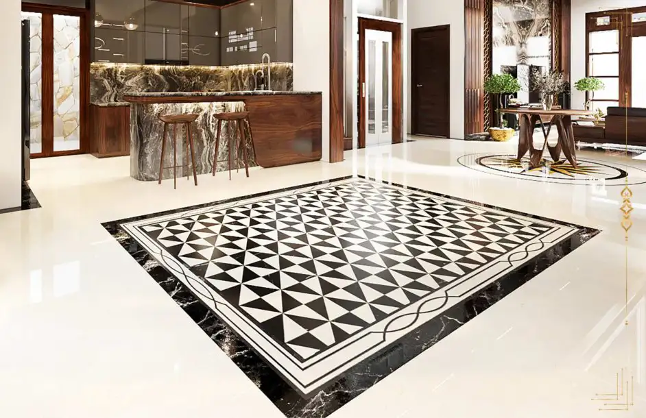 Sàn Đá Tự Nhiên Hoa Văn Cnc 9