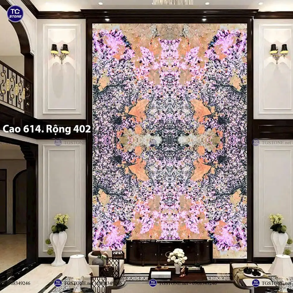 Vách Tranh Đá Tự Nhiên Thông Tầng 1