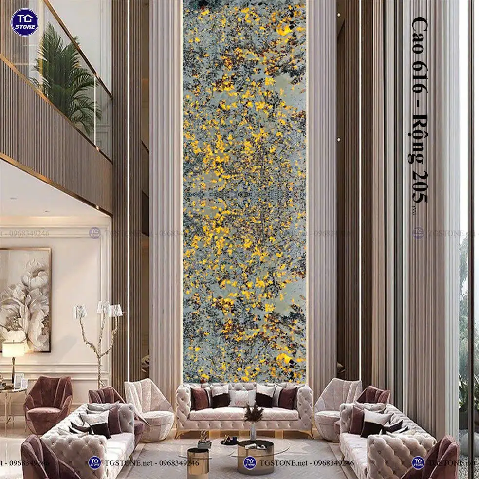 Vách Tranh Đá Tự Nhiên Thông Tầng 18