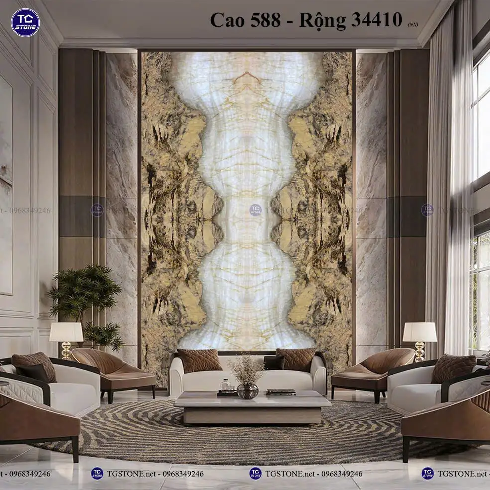 Vách Tranh Đá Tự Nhiên Thông Tầng 34