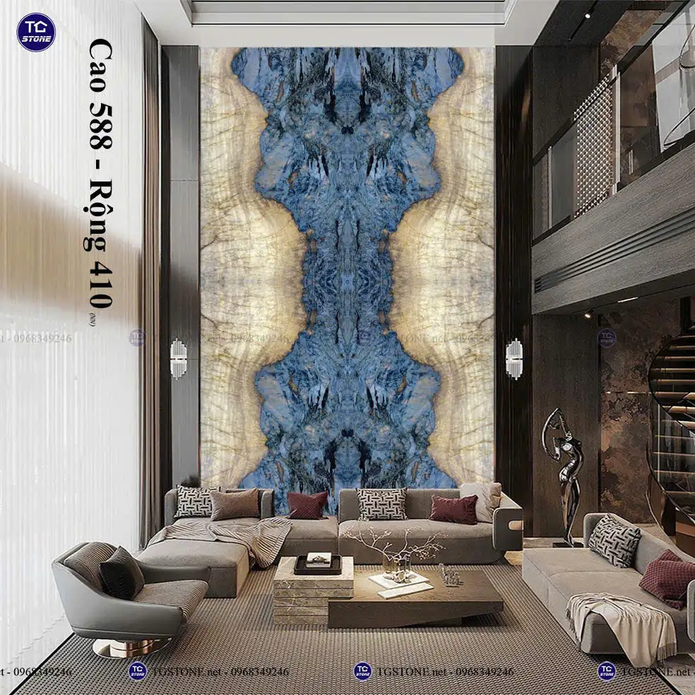 Vách Tranh Đá Tự Nhiên Thông Tầng 36