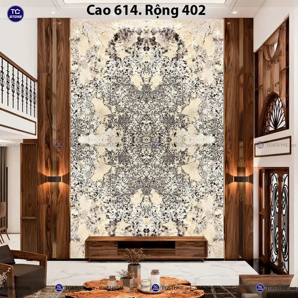 Vách Tranh Đá Tự Nhiên Thông Tầng 6