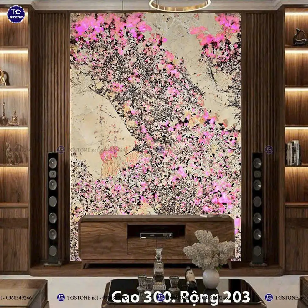 Đá Tự Nhiên Xuyên Sáng Hoa Mai Hoa Đào 13
