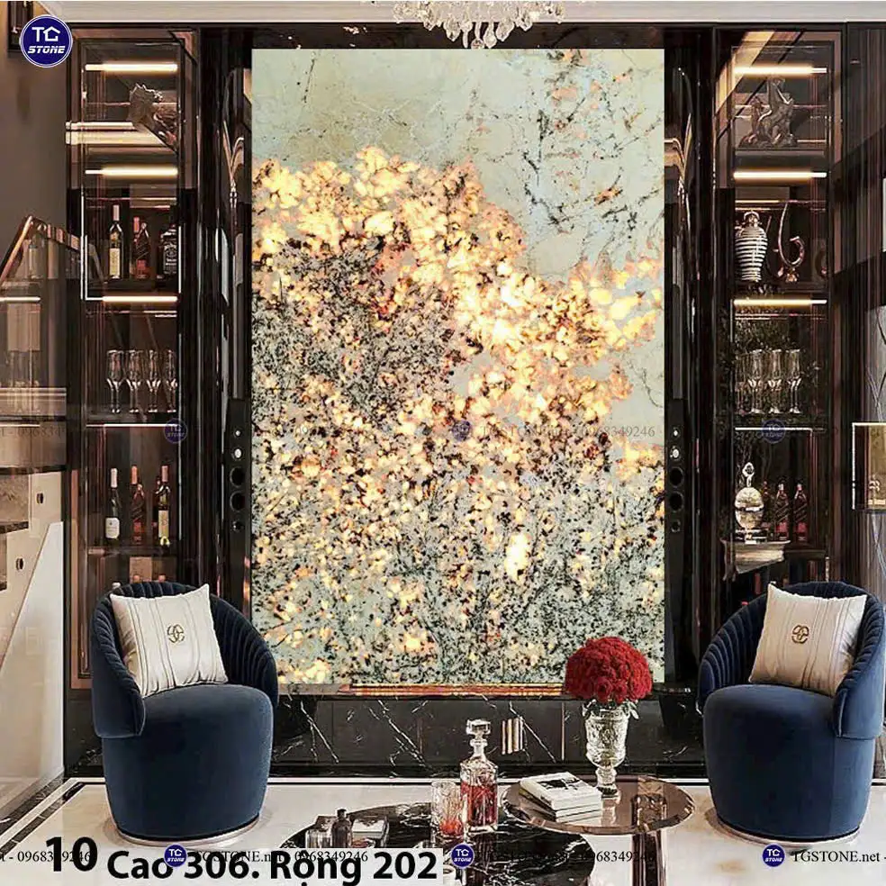 Đá Tự Nhiên Xuyên Sáng Hoa Mai Hoa Đào 14