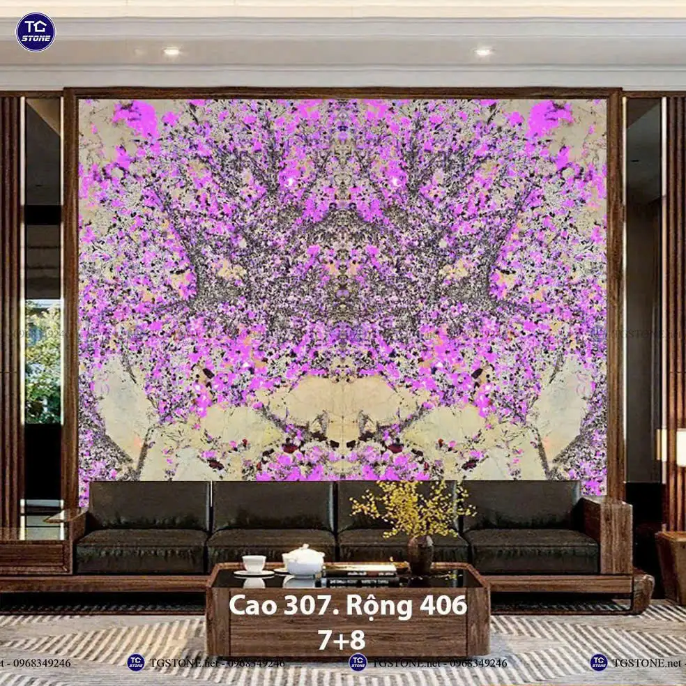 Đá Tự Nhiên Xuyên Sáng Hoa Mai Hoa Đào 15