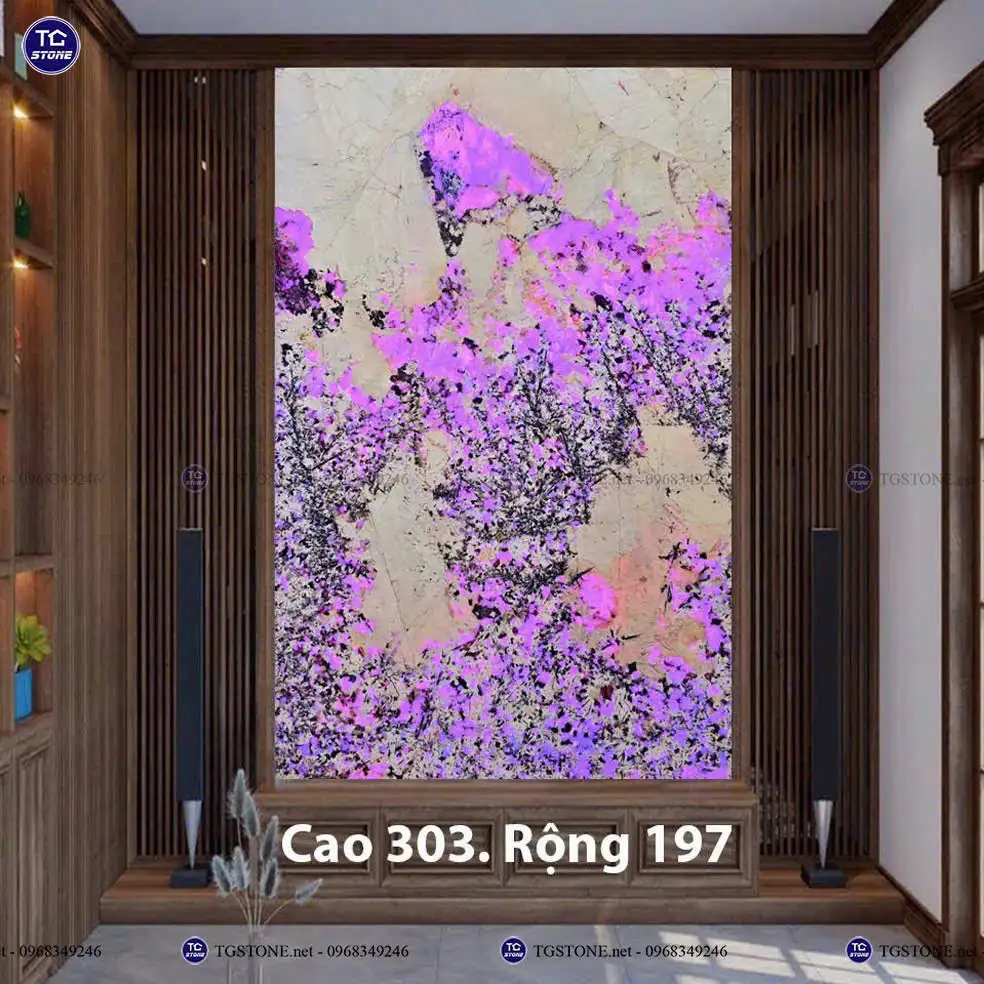 Đá Tự Nhiên Xuyên Sáng Hoa Mai Hoa Đào 24