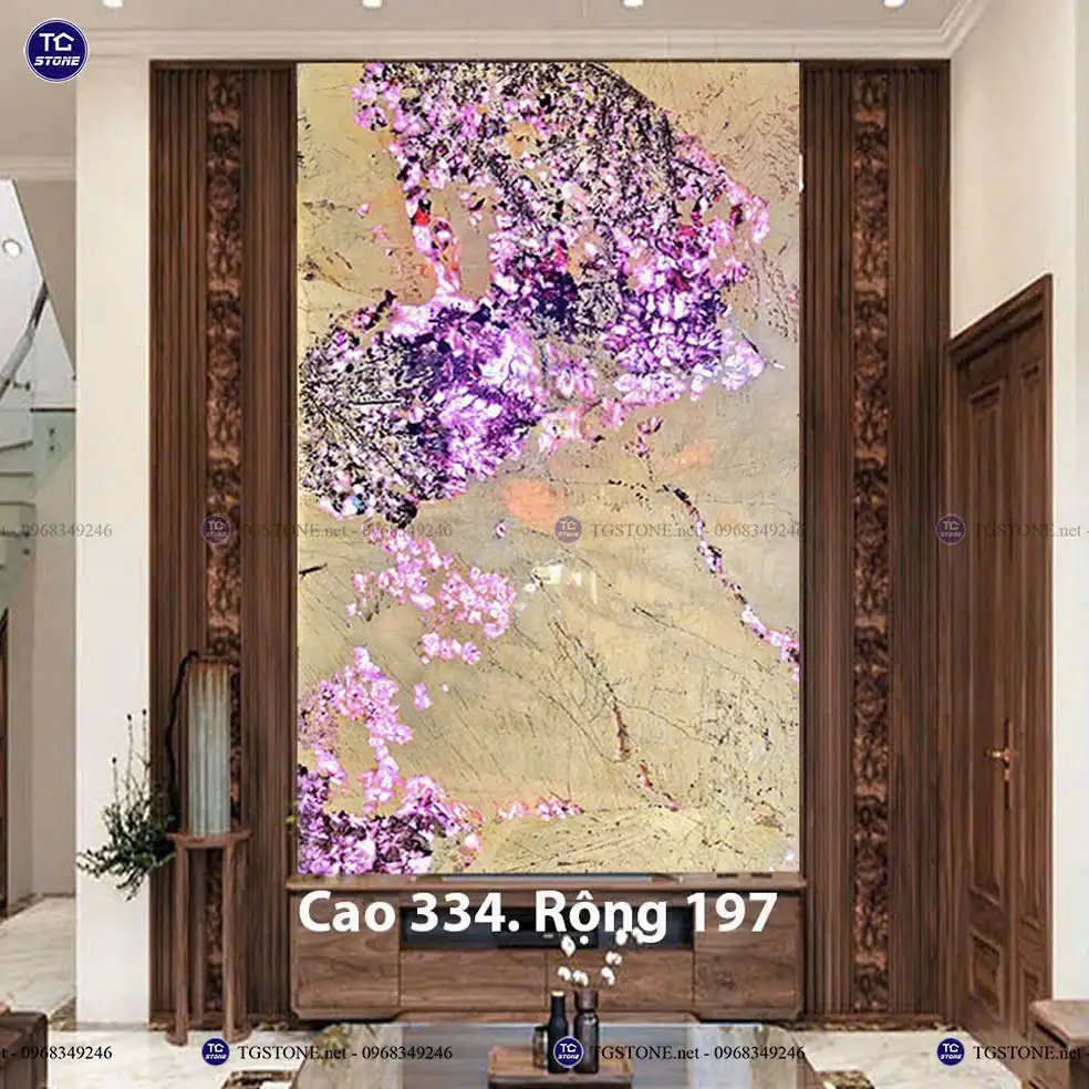 Đá Tự Nhiên Xuyên Sáng Hoa Mai Hoa Đào 25