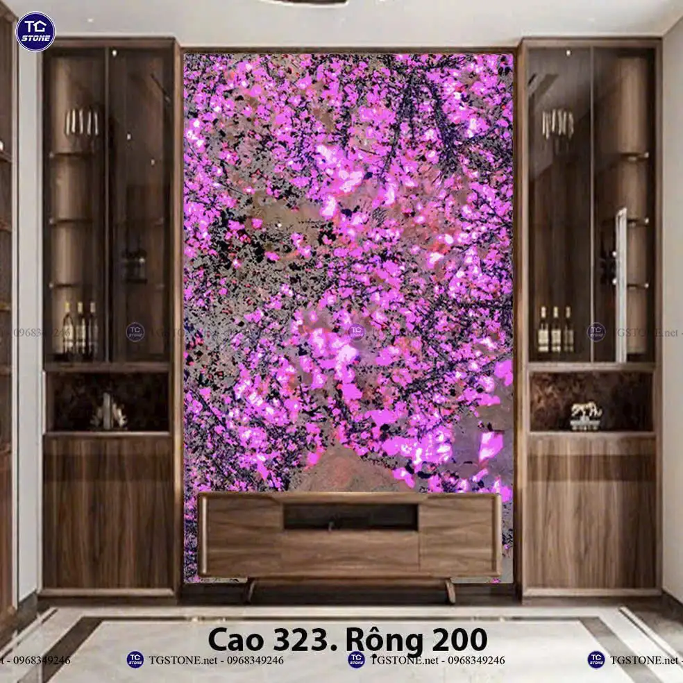 Đá Tự Nhiên Xuyên Sáng Hoa Mai Hoa Đào 26