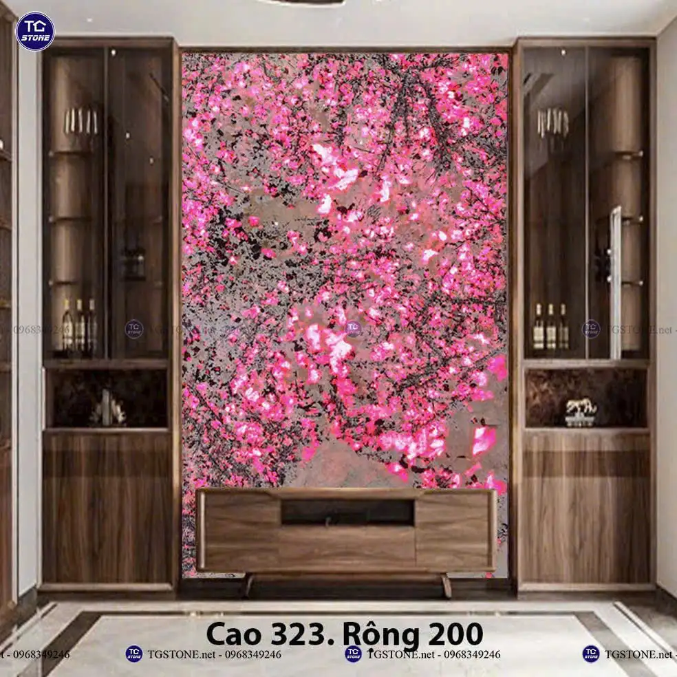 Đá Tự Nhiên Xuyên Sáng Hoa Mai Hoa Đào 28