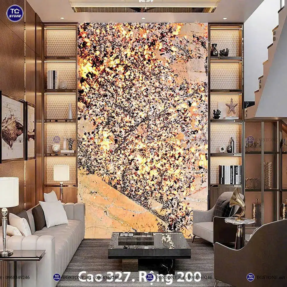 Đá Tự Nhiên Xuyên Sáng Hoa Mai Hoa Đào 36