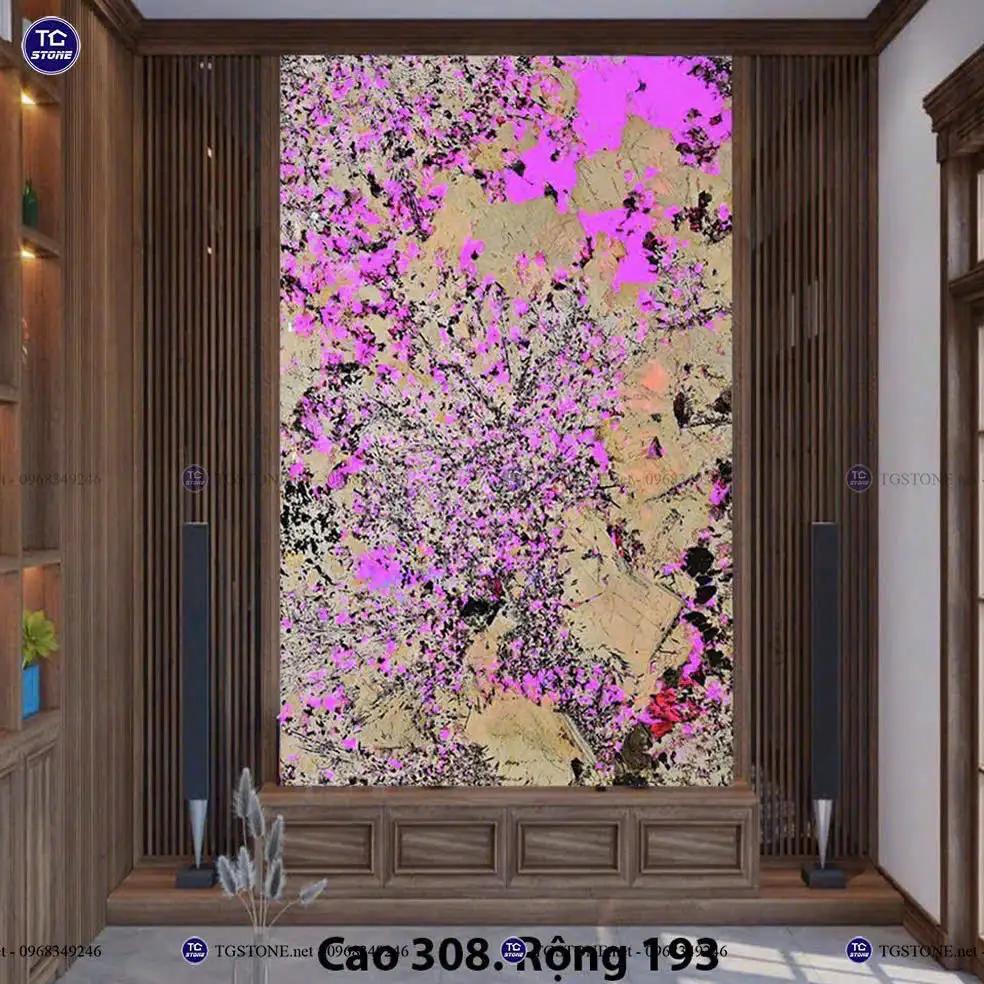 Đá Tự Nhiên Xuyên Sáng Hoa Mai Hoa Đào 38