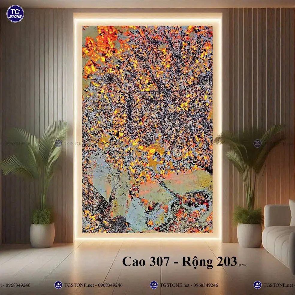 Đá Tự Nhiên Xuyên Sáng Hoa Mai Hoa Đào 39