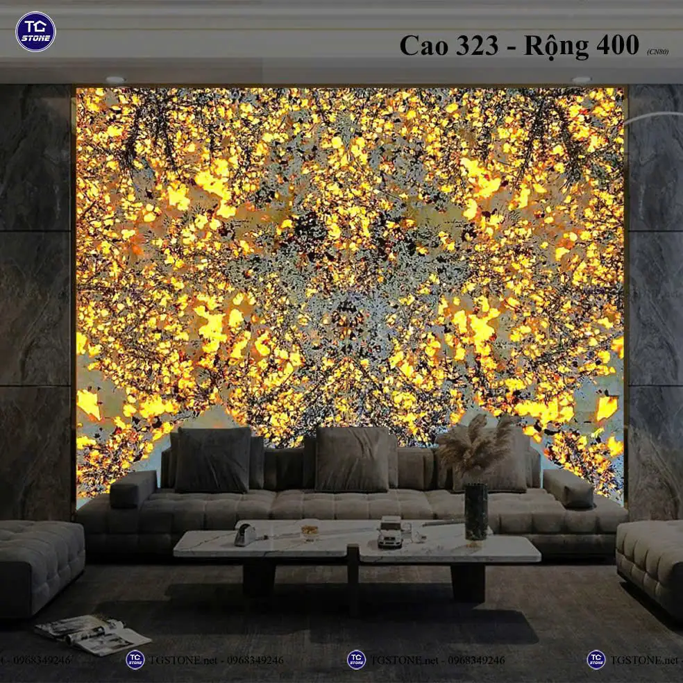 Đá Tự Nhiên Xuyên Sáng Hoa Mai Hoa Đào 44