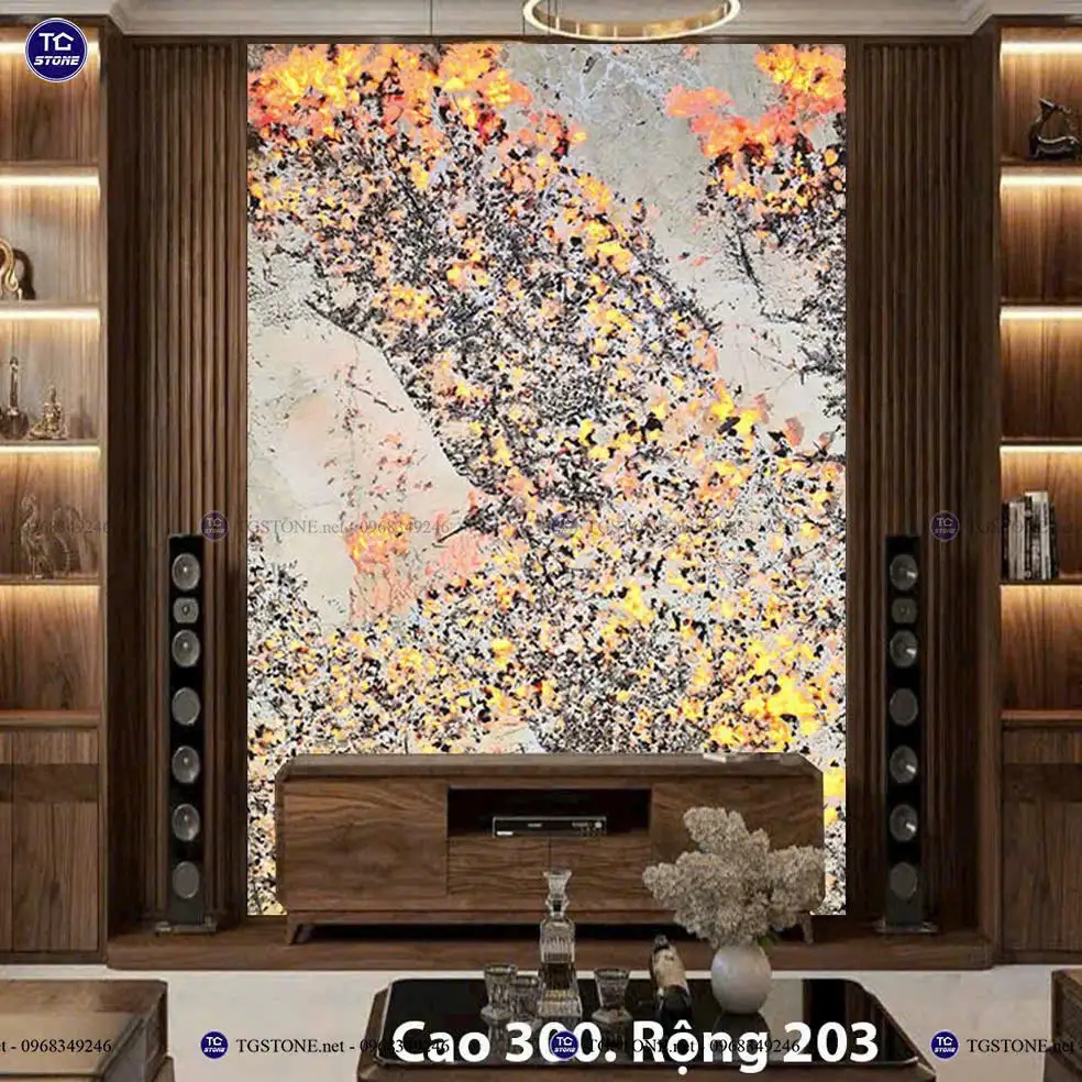 Đá Tự Nhiên Xuyên Sáng Hoa Mai Hoa Đào 5