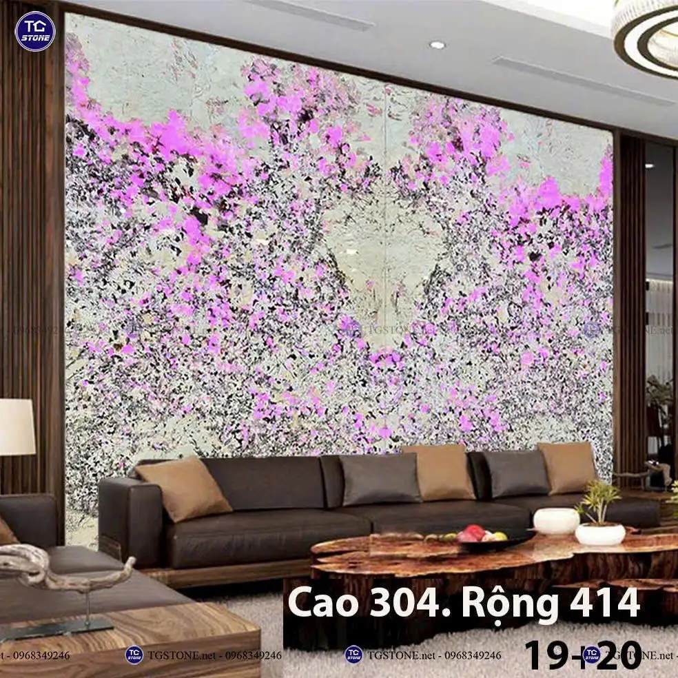 Đá Tự Nhiên Xuyên Sáng Hoa Mai Hoa Đào 7