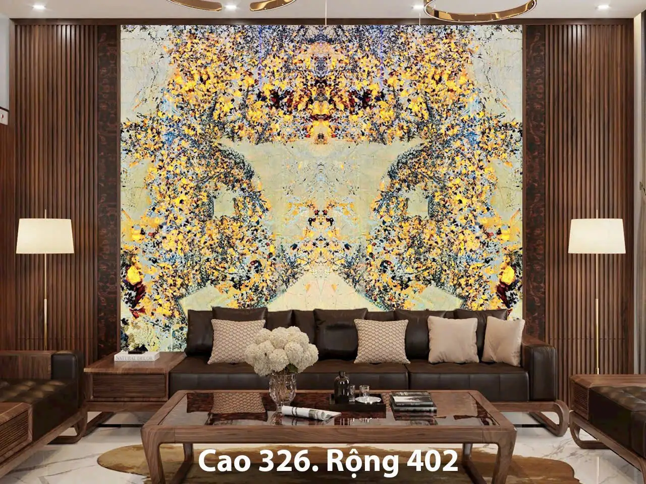 Tranh Đá Tự Nhiên Xuyên Sáng Hoa Mai Hoa Đào 53