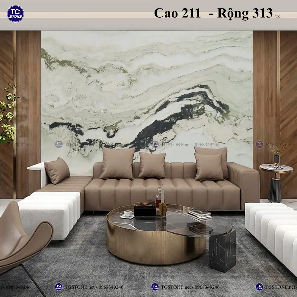 Tranh Đá Sơn Thủy Tự Nhiên Phòng Khách 1