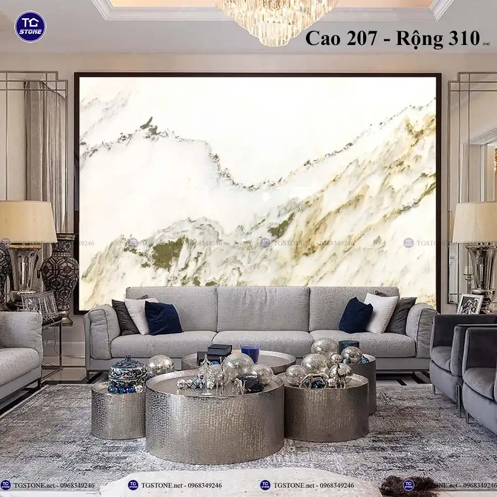 Tranh Đá Sơn Thủy Tự Nhiên Phòng Khách 15