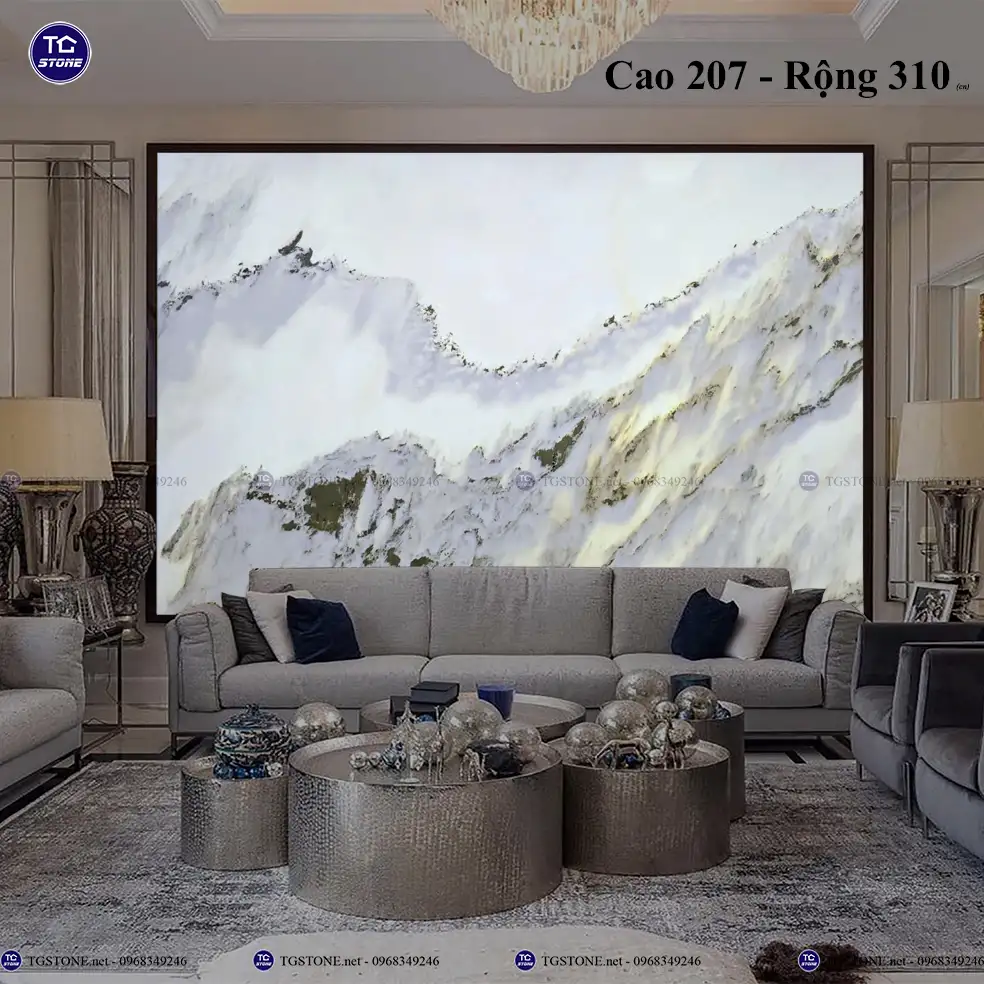Tranh Đá Sơn Thủy Tự Nhiên Phòng Khách 16
