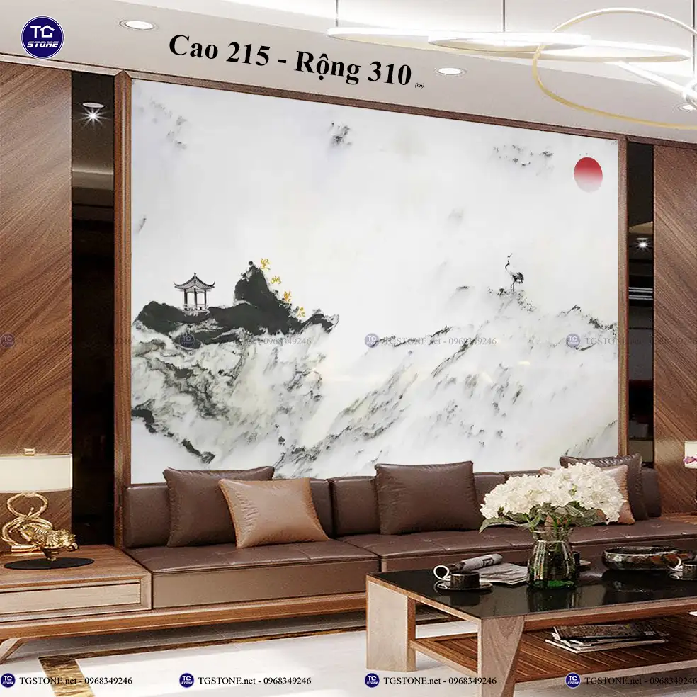 Tranh Đá Sơn Thủy Tự Nhiên Phòng Khách 21