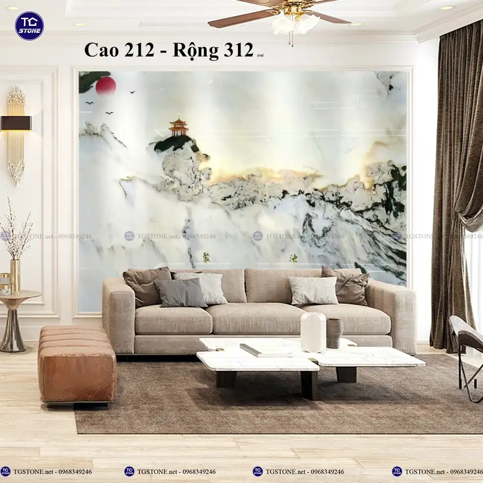 Tranh Đá Sơn Thủy Tự Nhiên Phòng Khách 31