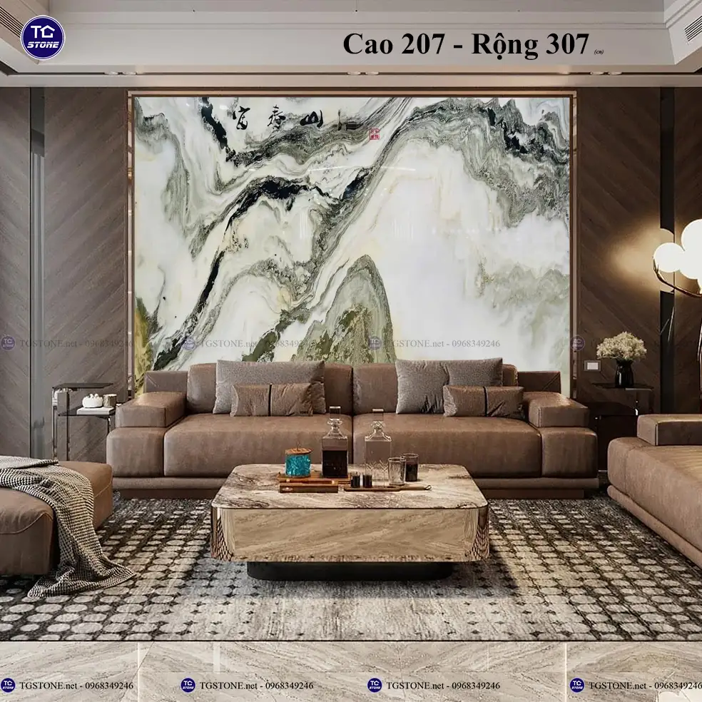 Tranh Đá Sơn Thủy Tự Nhiên Phòng Khách 32