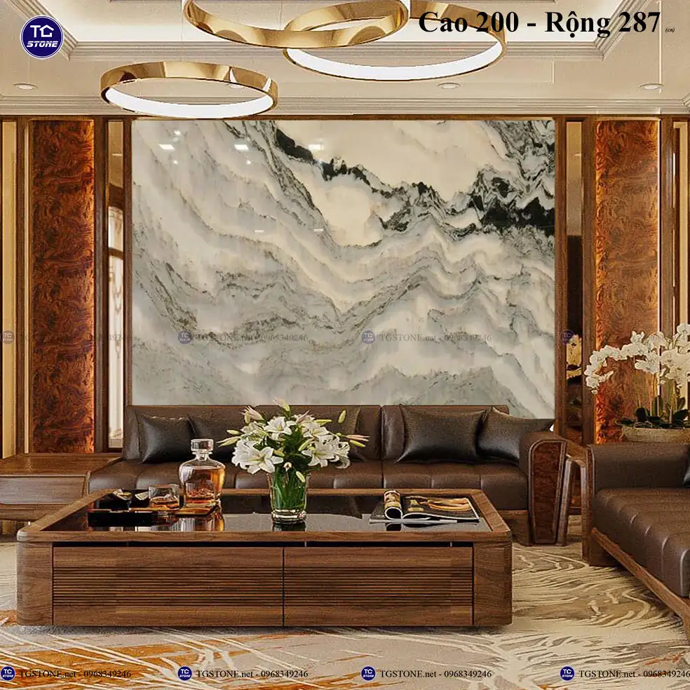 Tranh Đá Sơn Thủy Tự Nhiên Phòng Khách 37