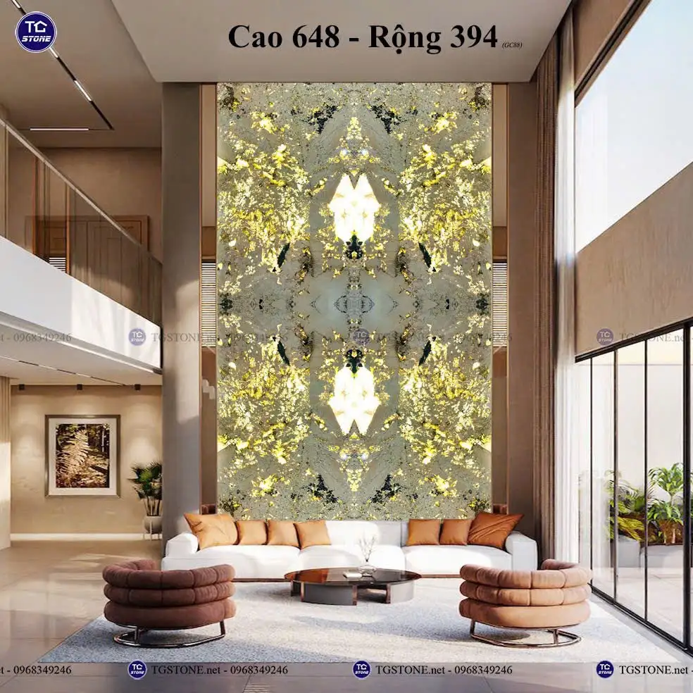Vách Đá Tự Nhiên Thông Tầng Phòng Khách 106
