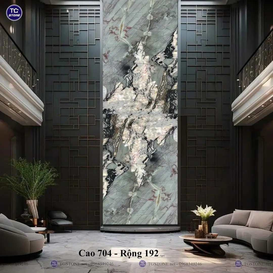 Vách Đá Tự Nhiên Thông Tầng Phòng Khách 123