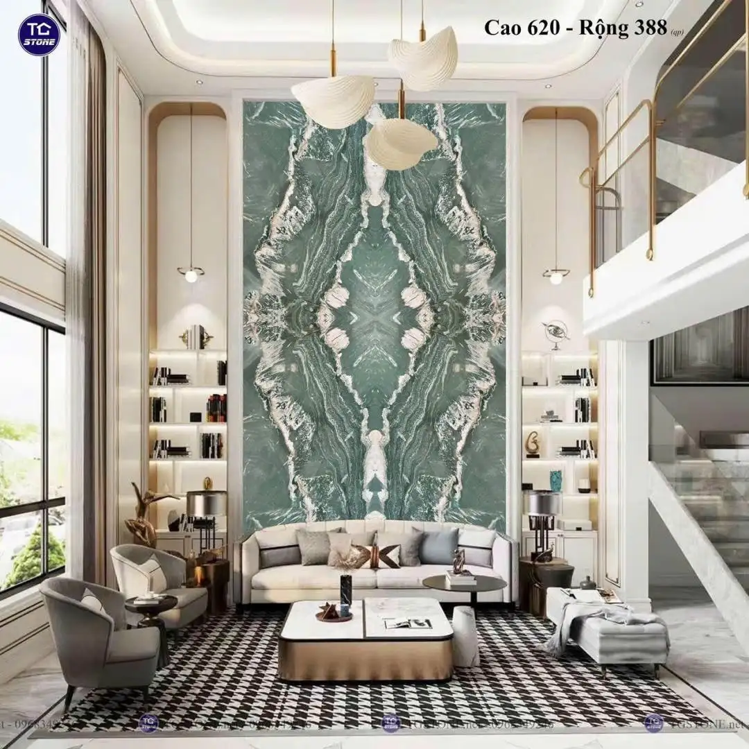 Vách Đá Tự Nhiên Thông Tầng Phòng Khách 158