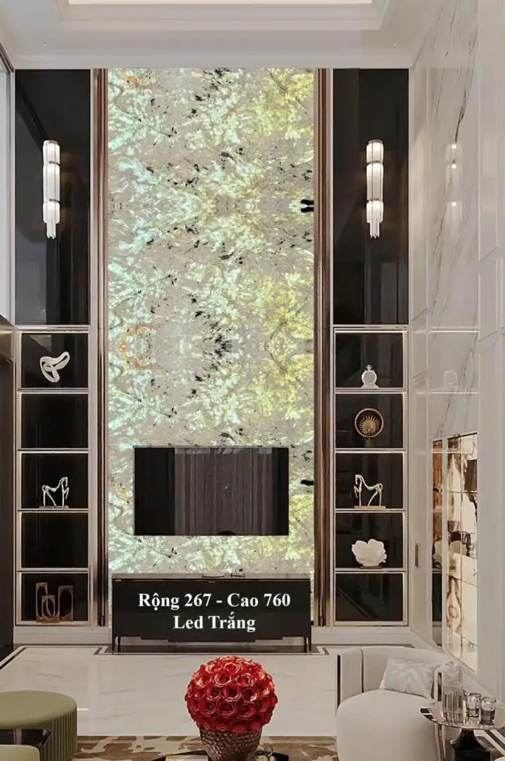 Vách Đá Tự Nhiên Thông Tầng Phòng Khách 22